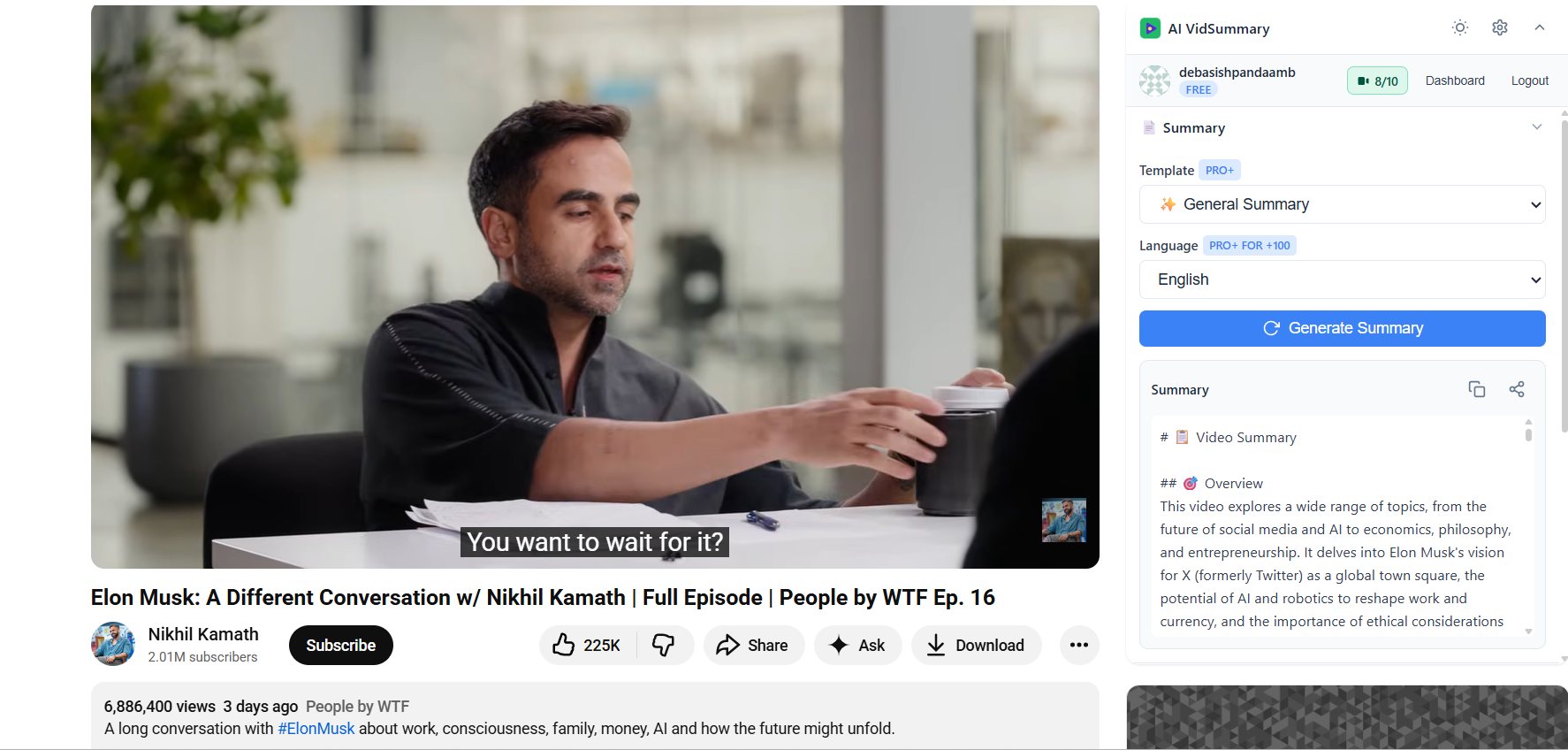 Chrome Extension - Summary Feature