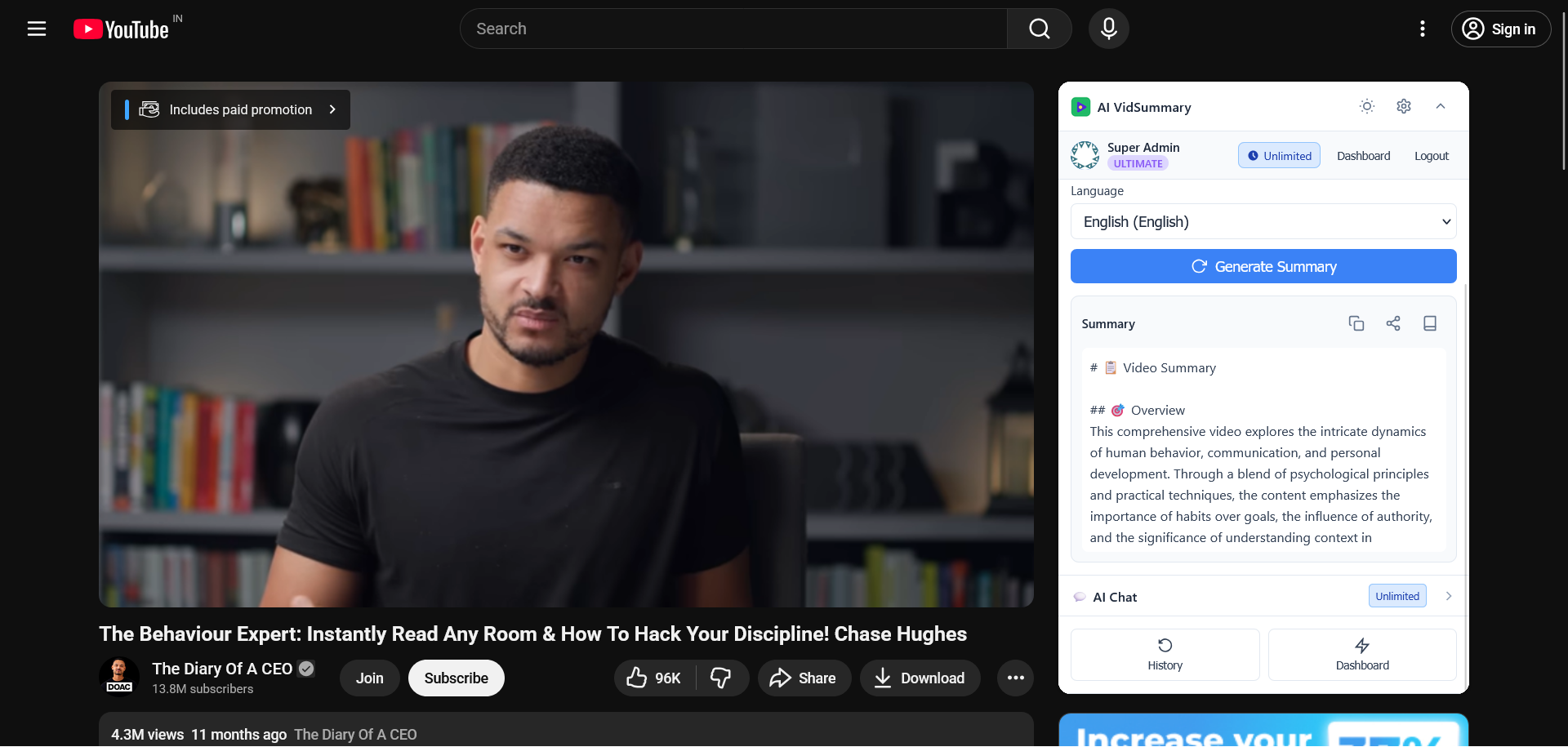 Firefox Extension - Summary Feature