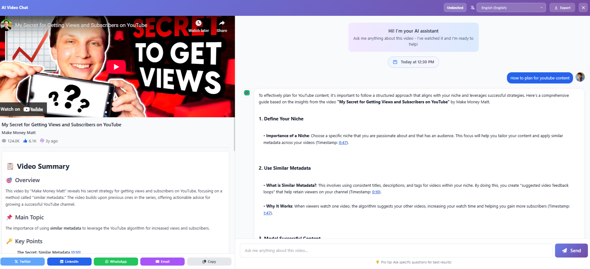 Web App - AI Chat Feature